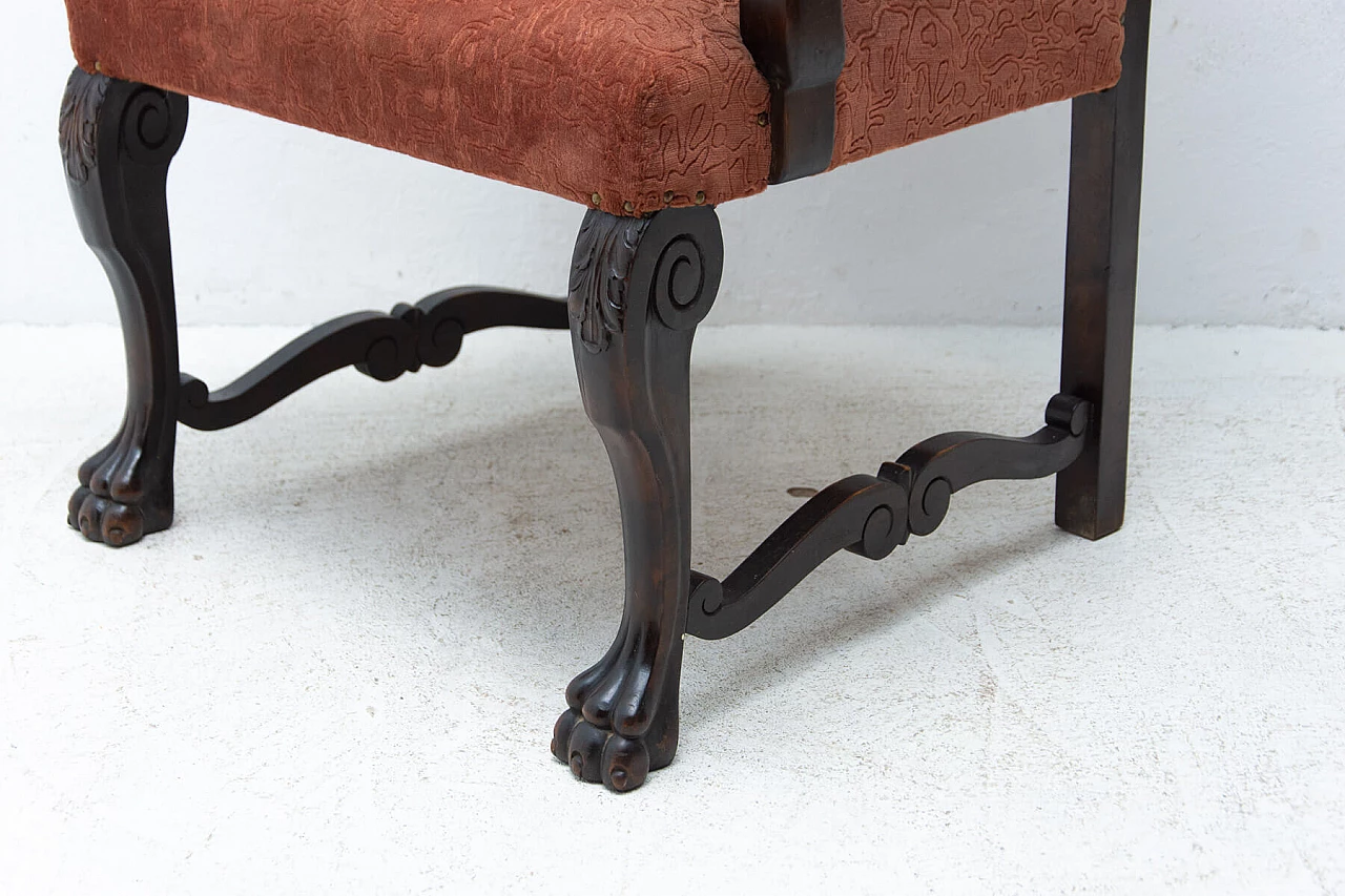 Poltrona in quercia in stile rinascimentale, '800 1357257