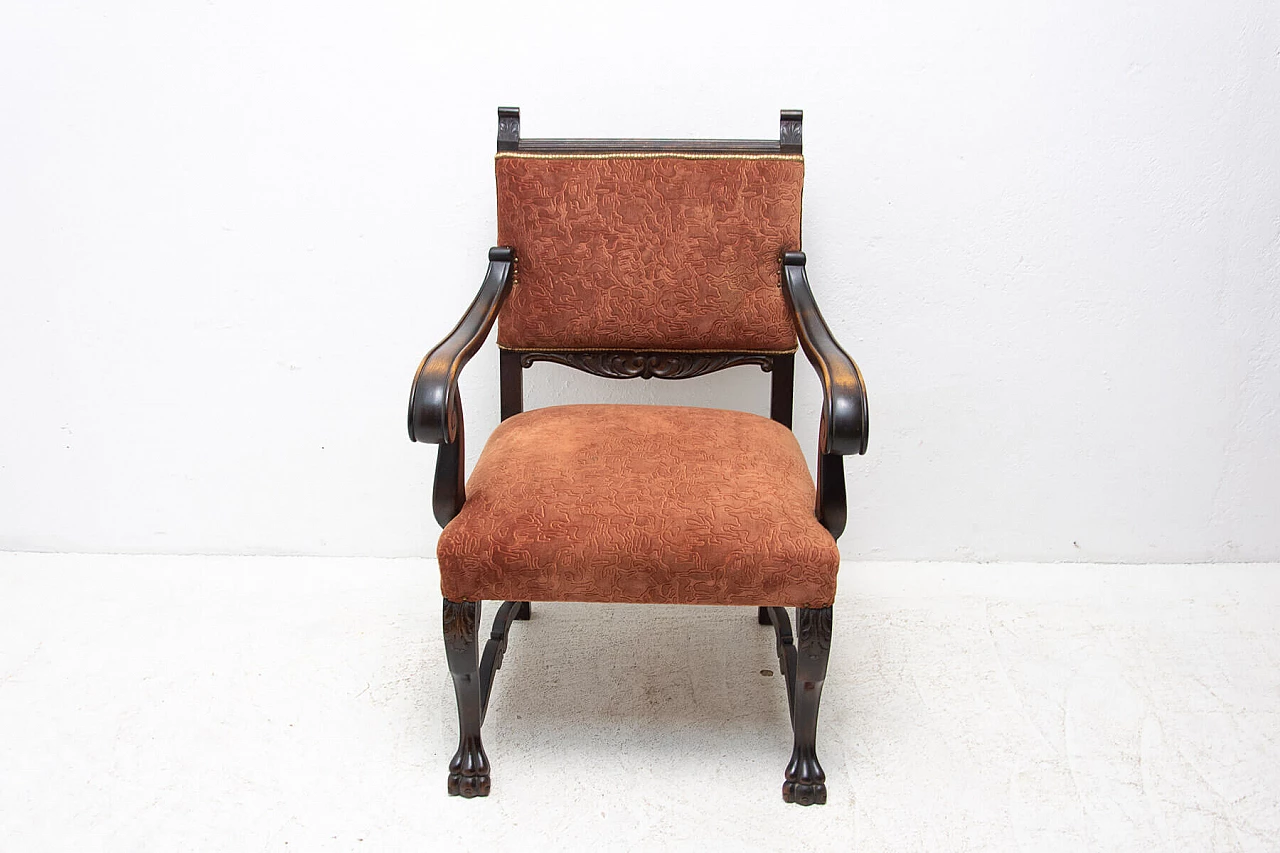 Poltrona in quercia in stile rinascimentale, '800 1357265