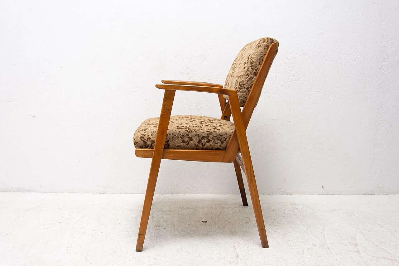 Office chair in beech and fabric, 1960s 1357272
