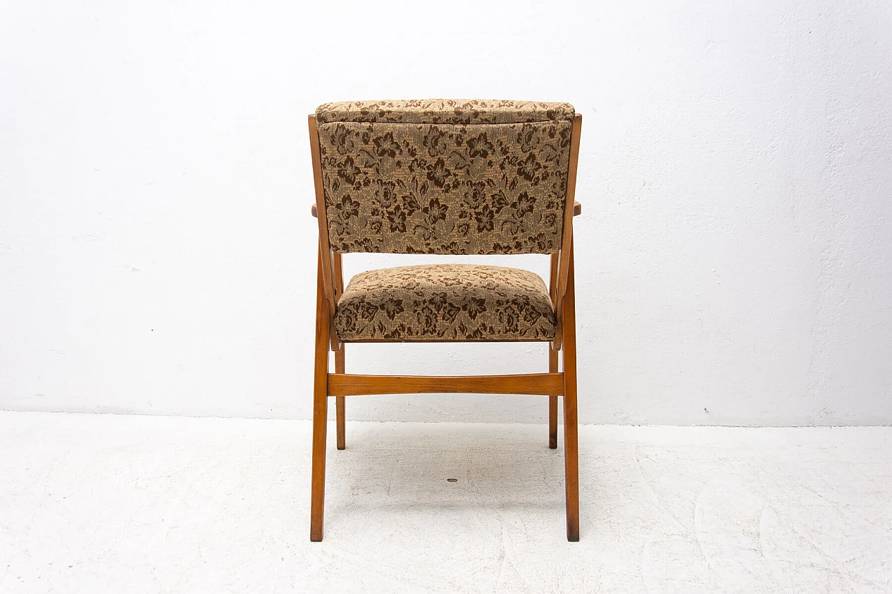 Office chair in beech and fabric, 1960s 1357274