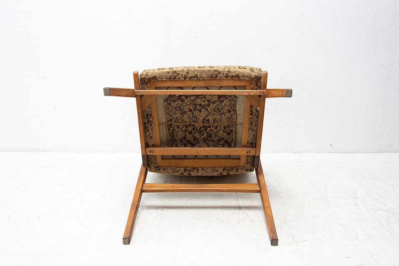 Office chair in beech and fabric, 1960s 1357275