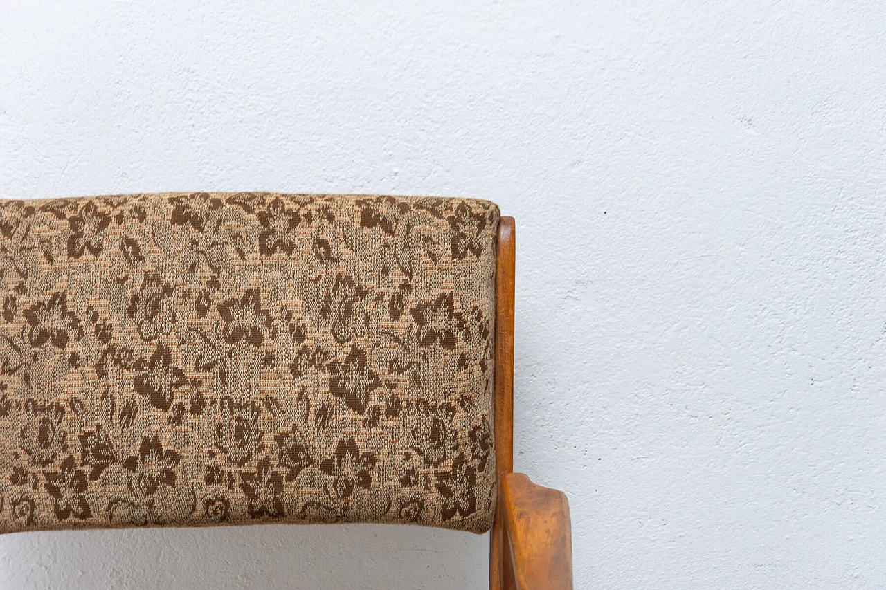 Office chair in beech and fabric, 1960s 1357278