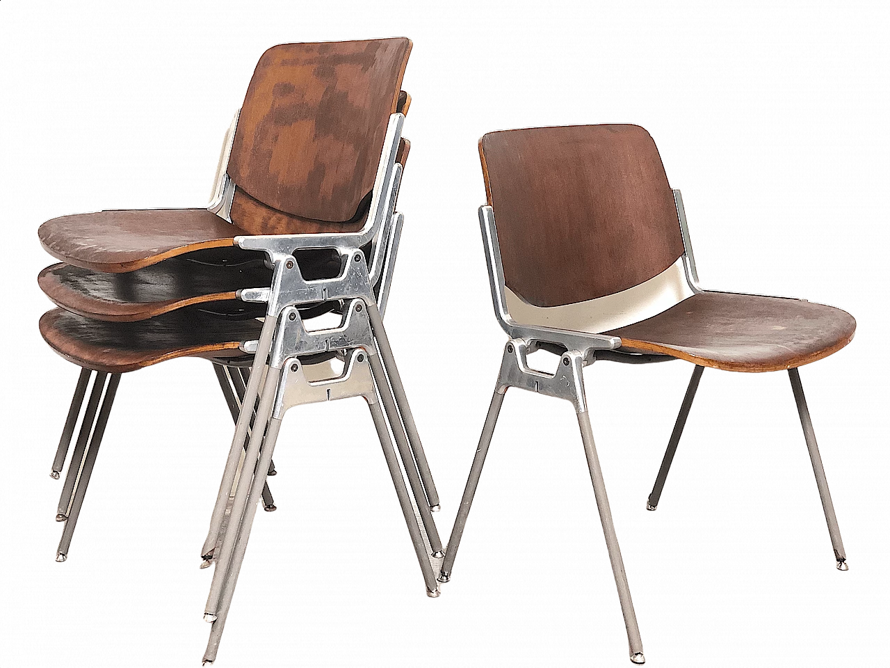 4 Chairs DSC 106 in beechwood by Giancarlo Piretti for Anonima Castelli, 1965 1357315