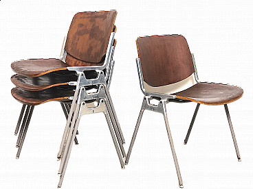 4 Chairs DSC 106 in beechwood by Giancarlo Piretti for Anonima Castelli, 1965
