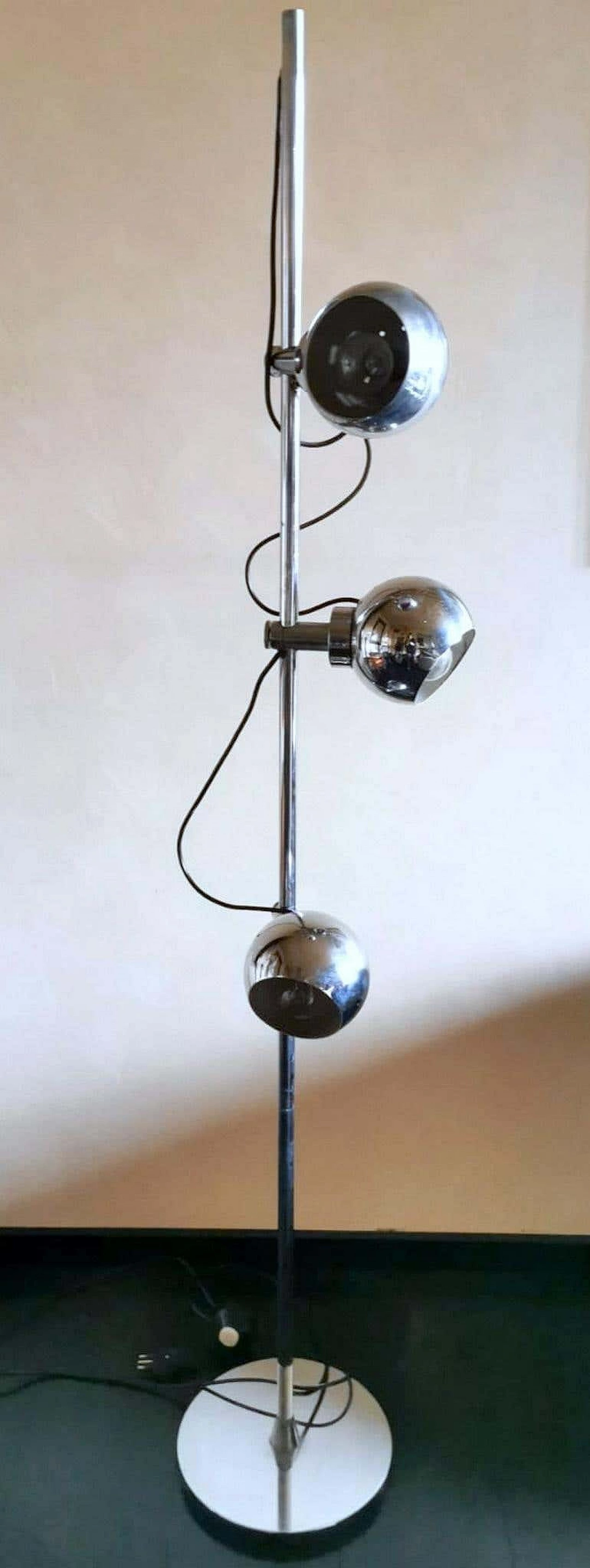 Chromed metal floor lamp by Goffredo Reggiani, 1960s 1357349