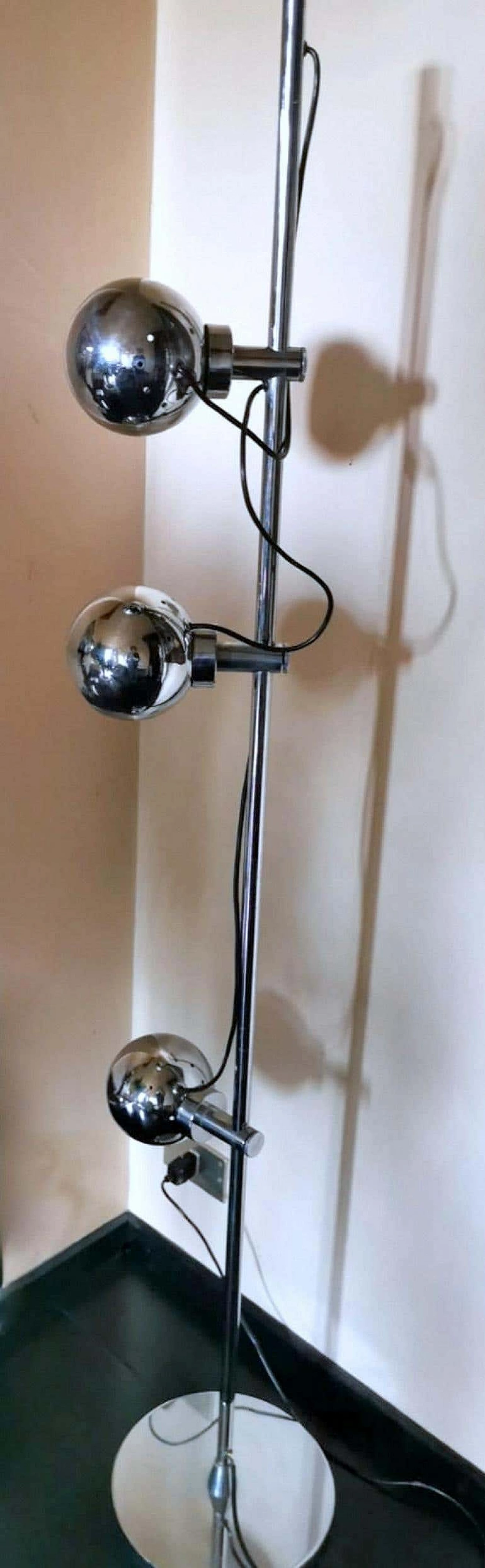 Chromed metal floor lamp by Goffredo Reggiani, 1960s 1357351