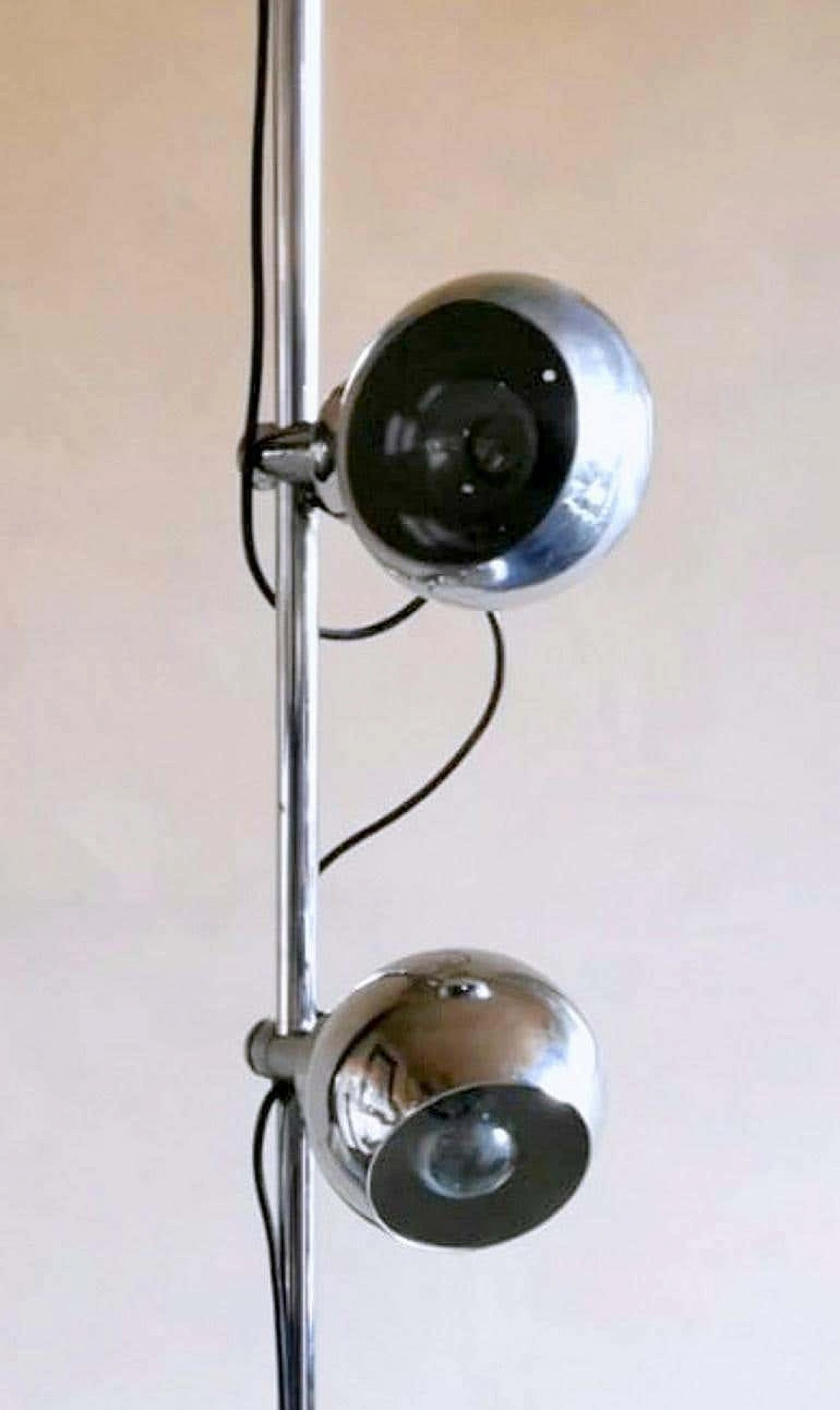 Lampada da terra in metallo cromato di Goffredo Reggiani, anni '60 1357352