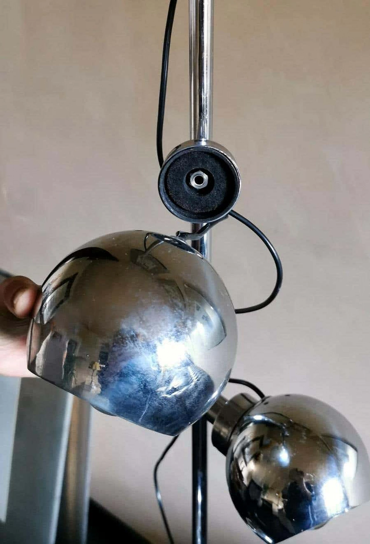 Chromed metal floor lamp by Goffredo Reggiani, 1960s 1357358