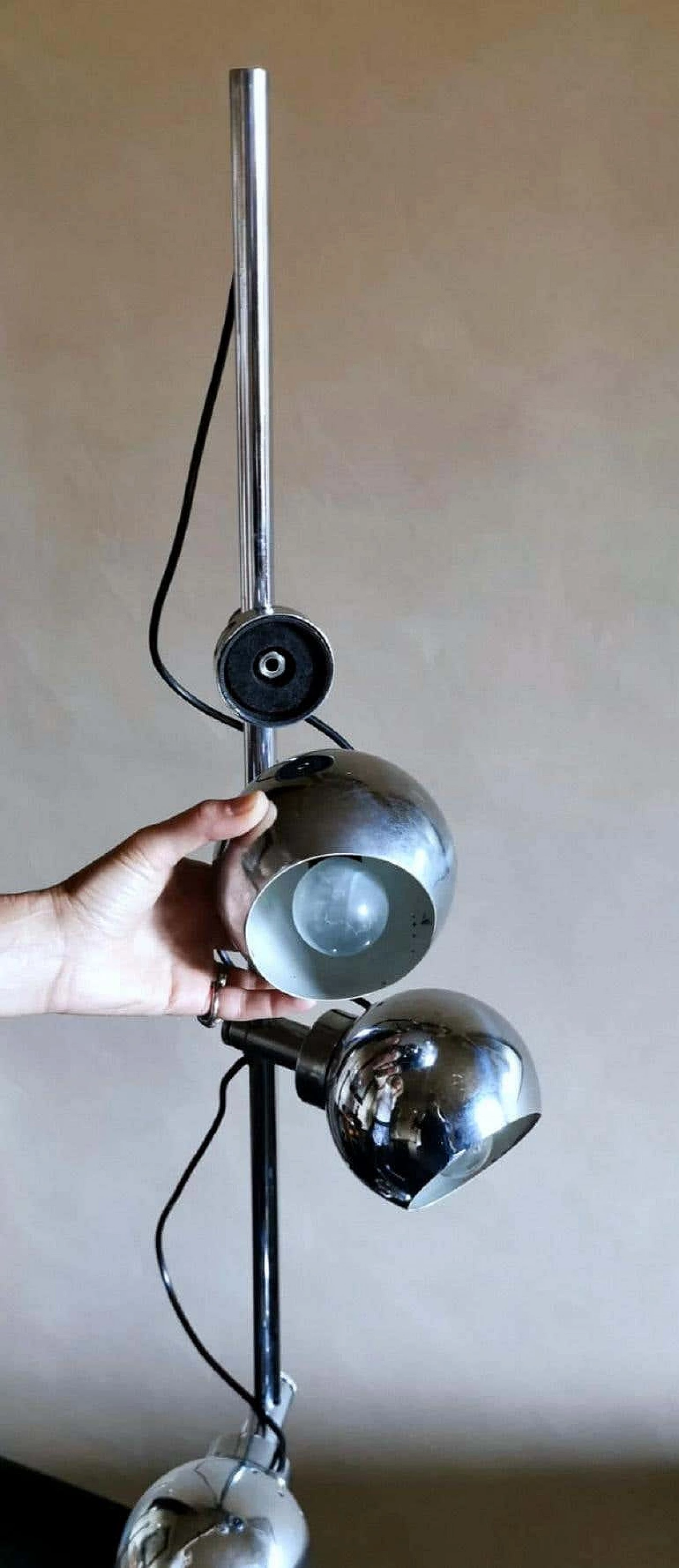 Chromed metal floor lamp by Goffredo Reggiani, 1960s 1357360