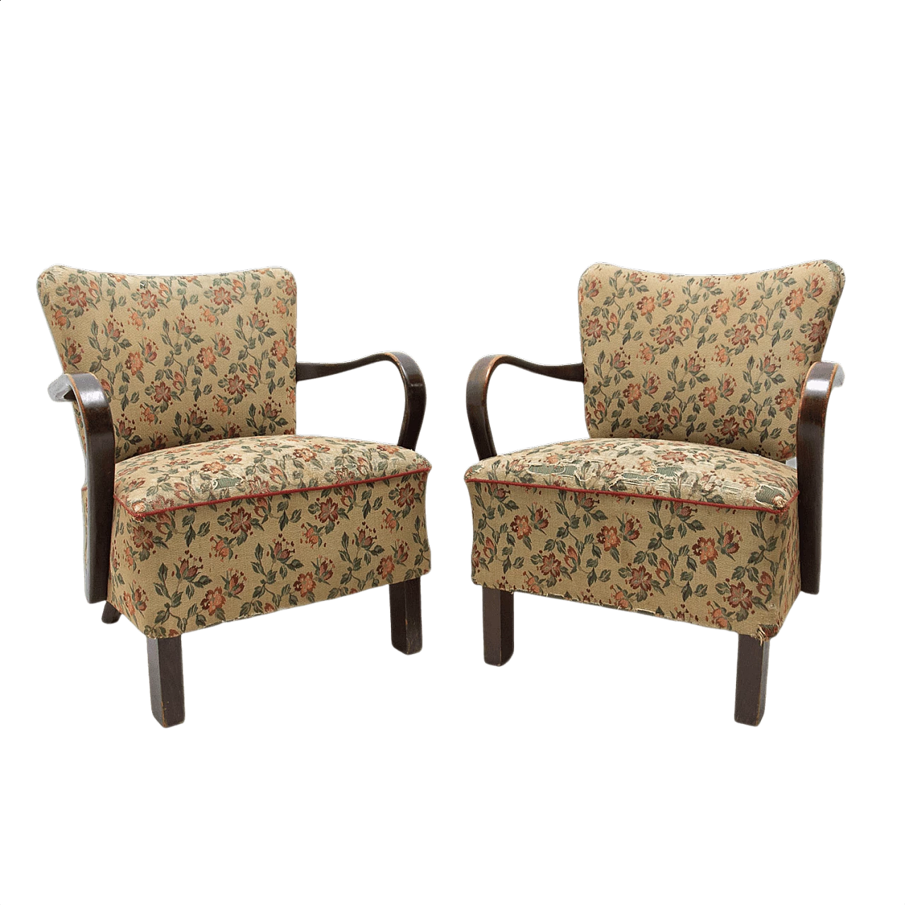 Pair of armchairs H-237 by Jindřich Halabala for Up Závody, 1950s 1357430
