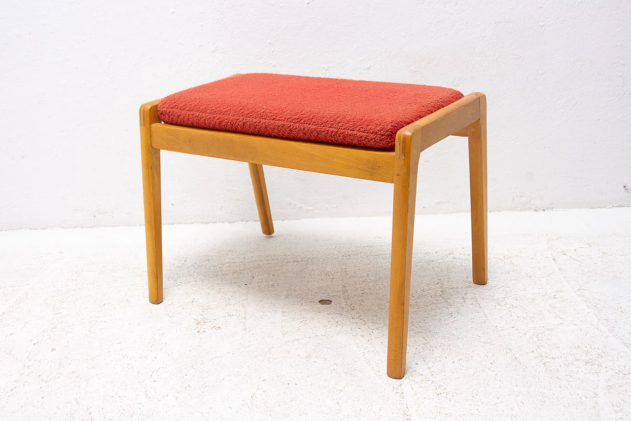 Beech footstool, 1960s 1358043
