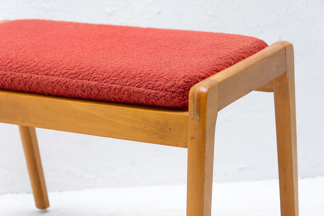 Beech footstool, 1960s 1358045