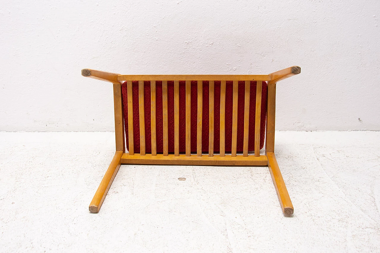 Beech footstool, 1960s 1358049