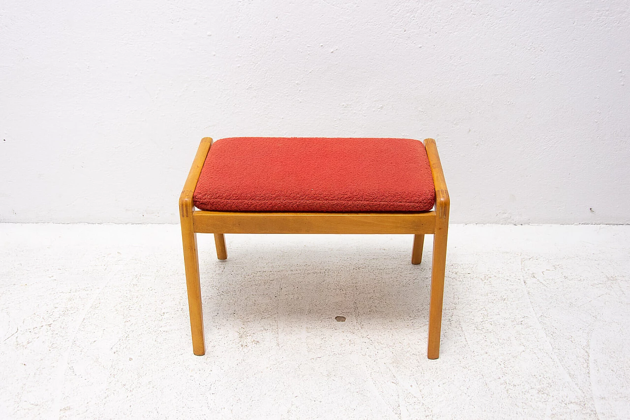 Beech footstool, 1960s 1358067