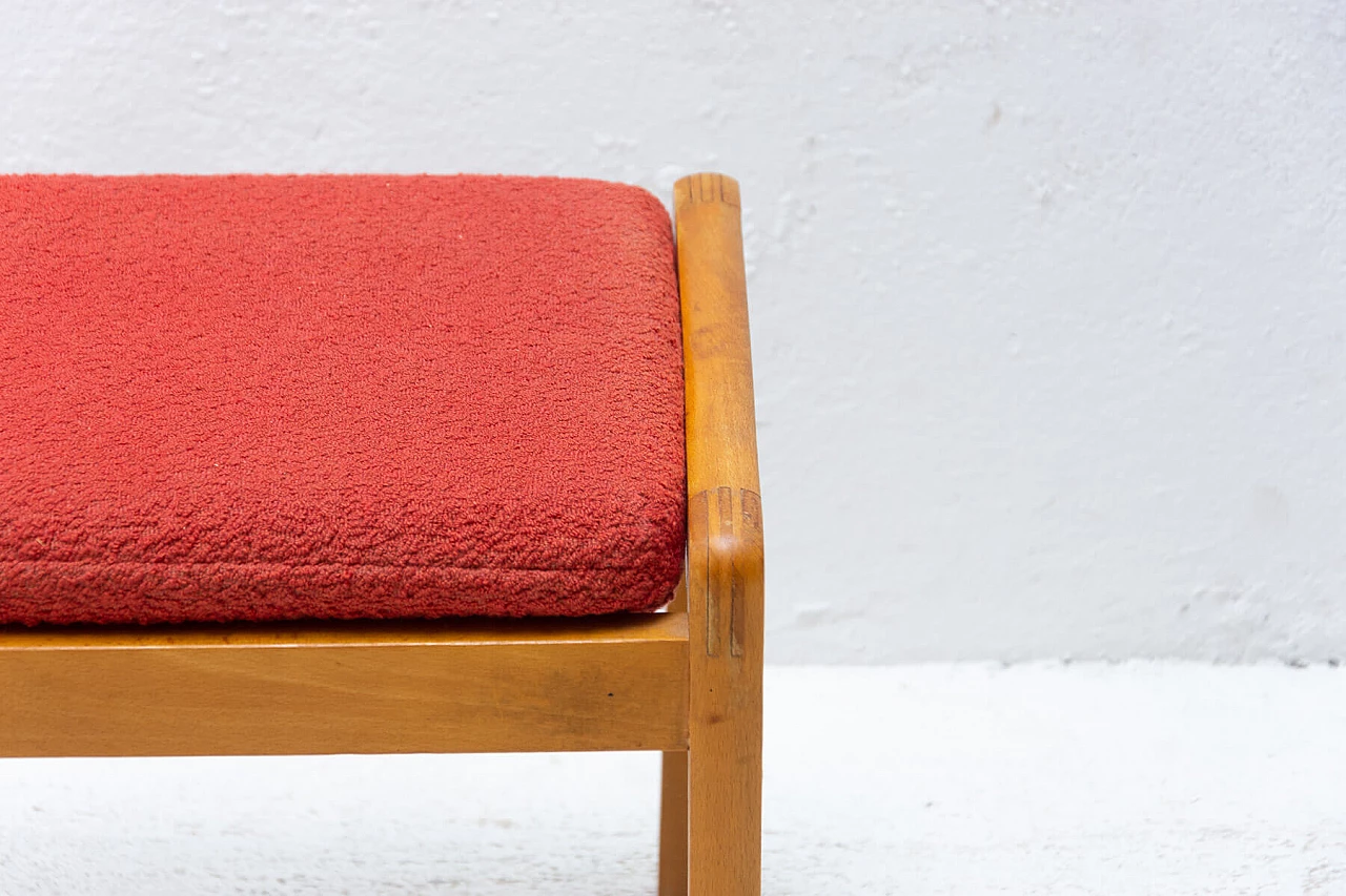 Beech footstool, 1960s 1358069