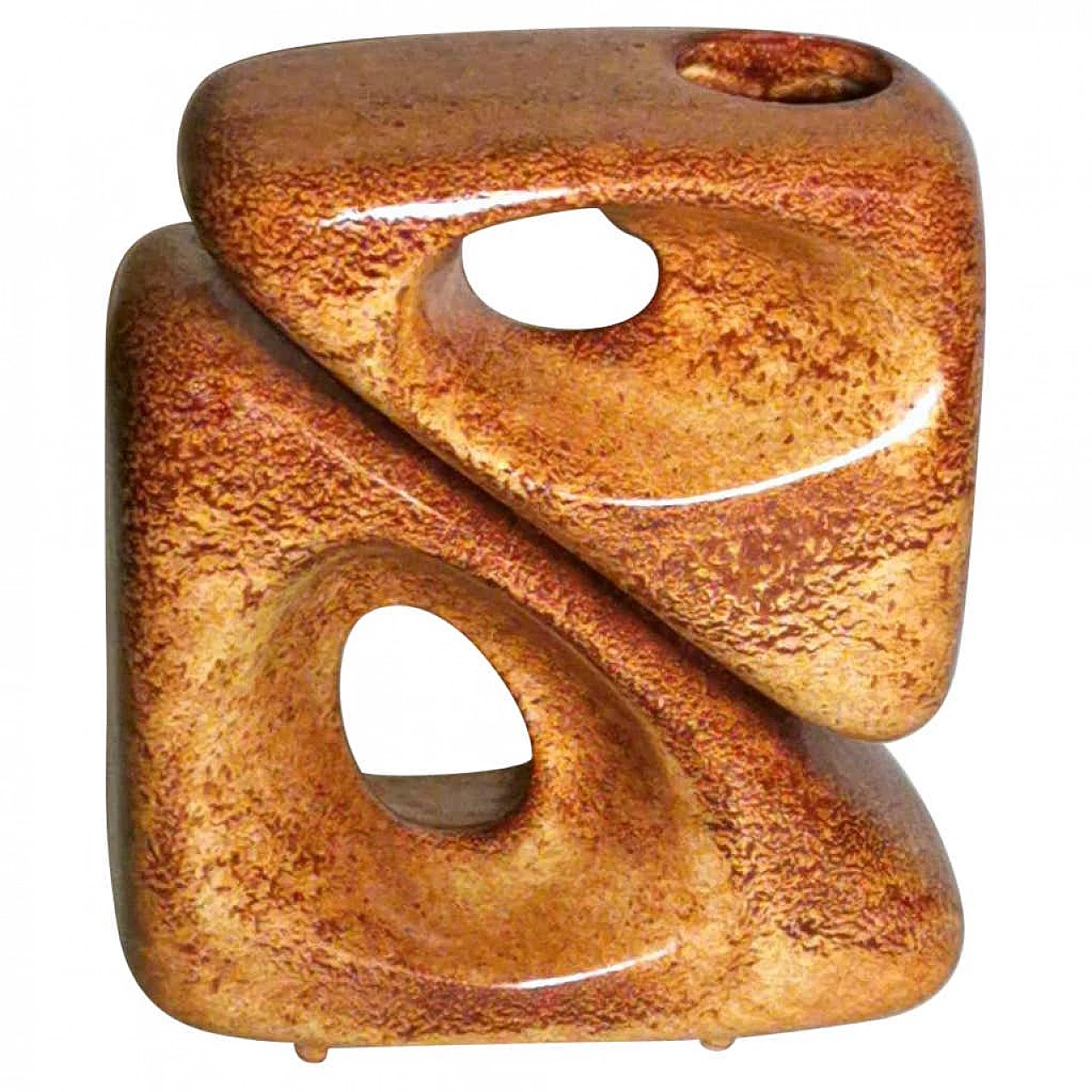 Vase in glazed ceramic by Robert Rigon for Bertoncello Ceramiche, 60s 1358214