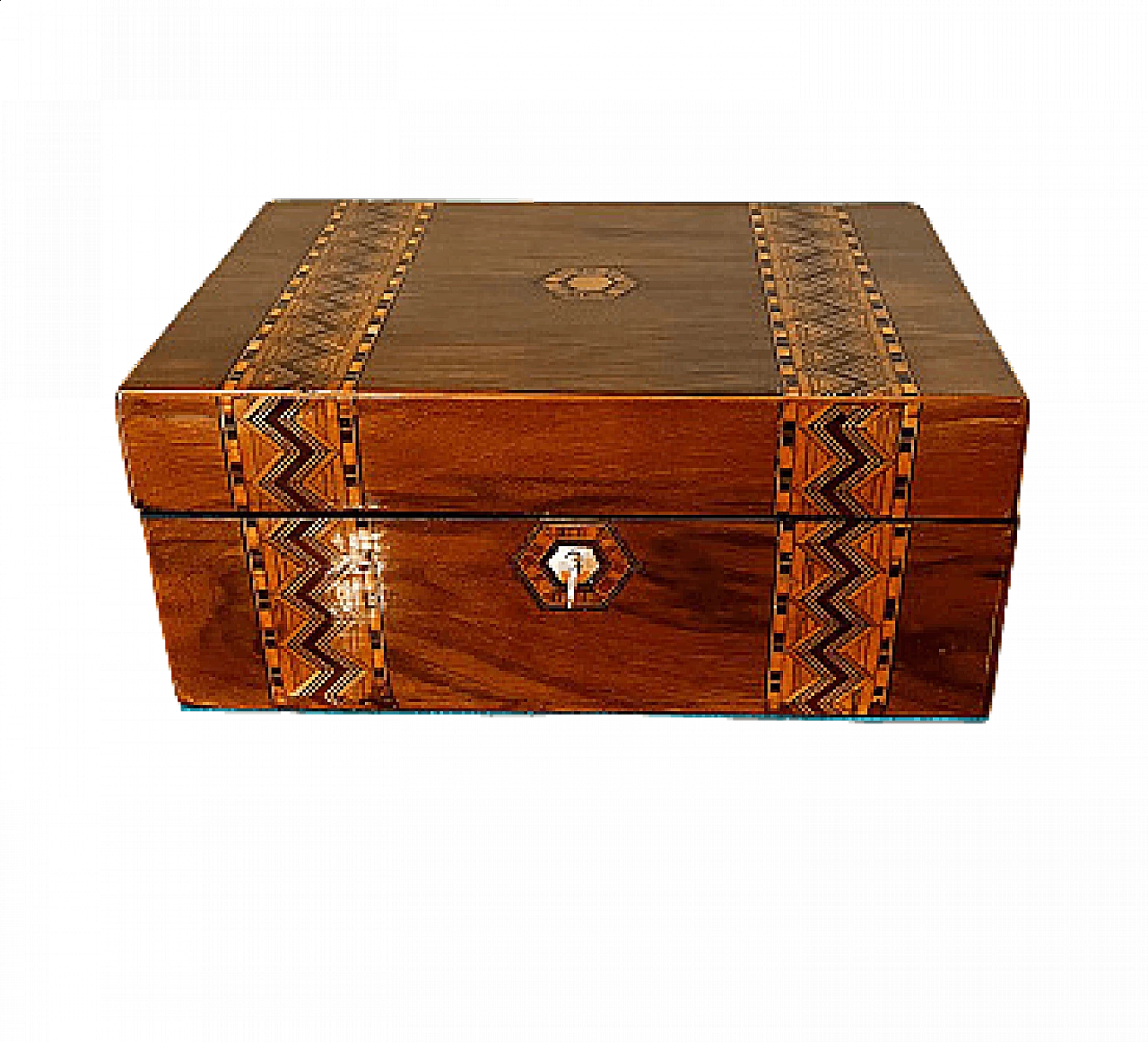 Victorian inlaid walnut jewellery box, 19th century 1358578