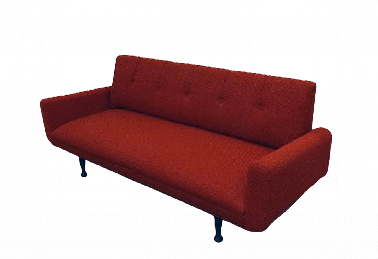 3 Seater dormeuse in metal and fabric, 60s 1359281