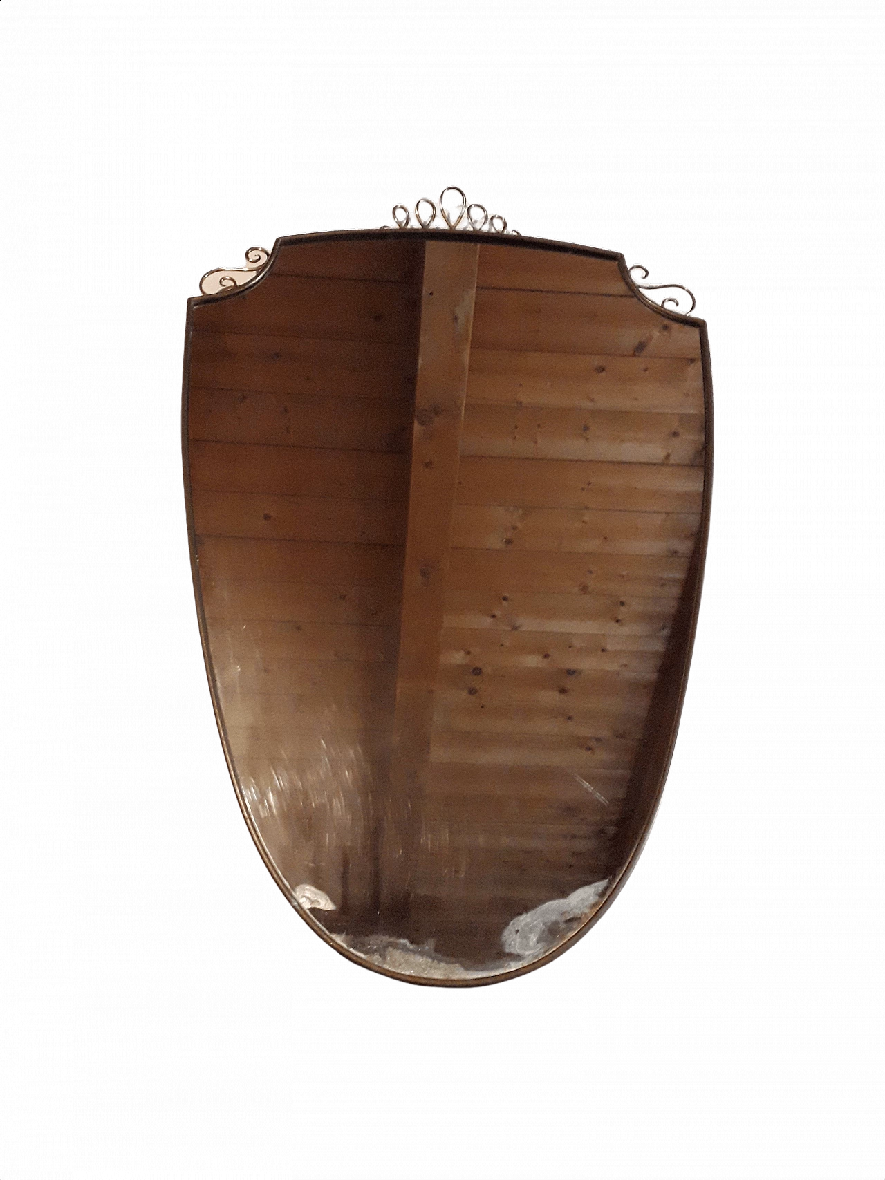 Shield-shaped mirror in Gio Ponti style, 1950s 1359383
