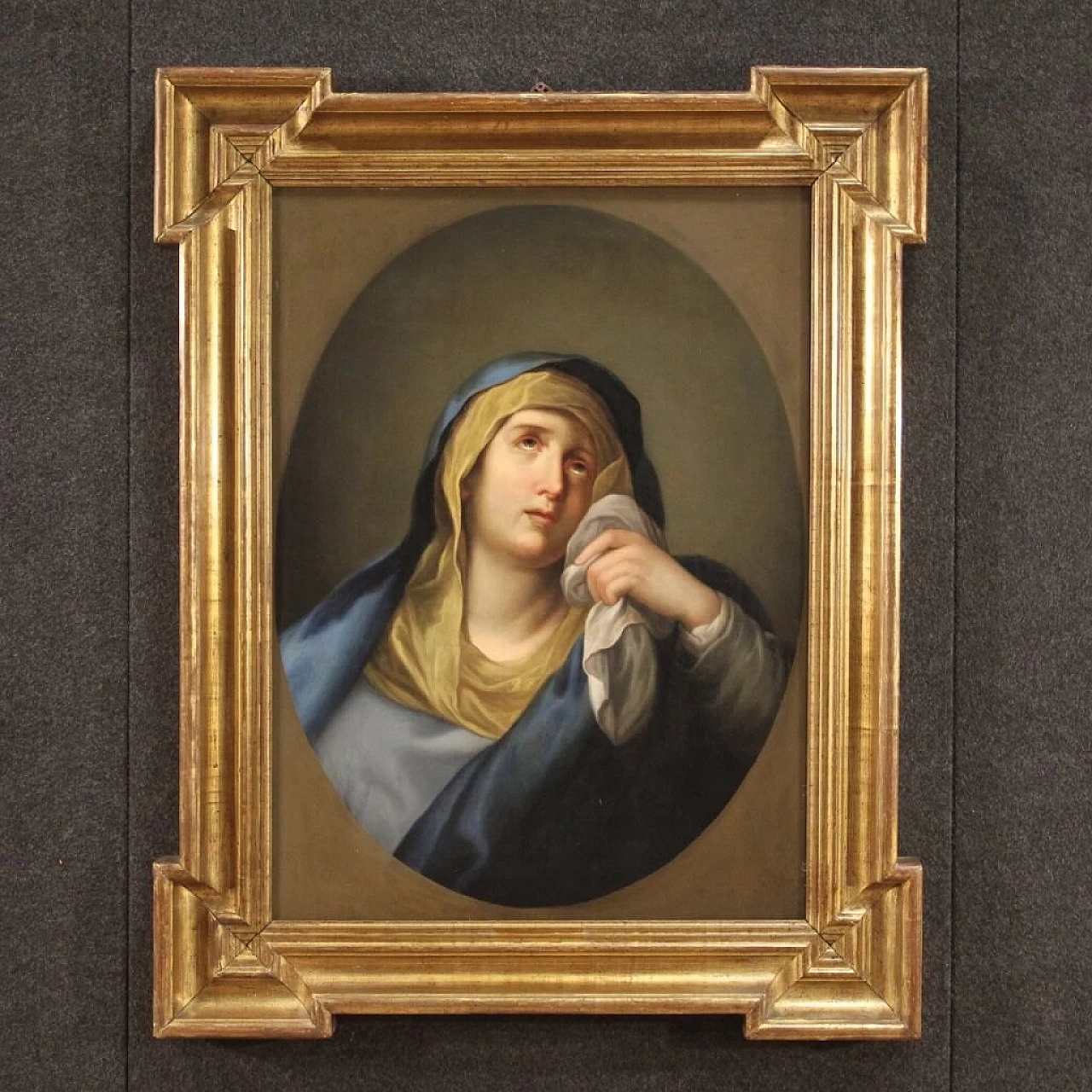 Painting of the Grieving Virgin, oil on canvas, second half of the 18th century 1359384