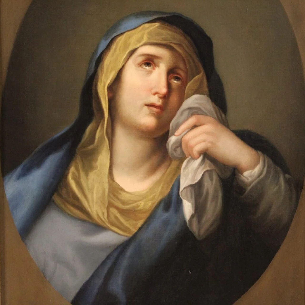 Painting of the Grieving Virgin, oil on canvas, second half of the 18th century 1359385