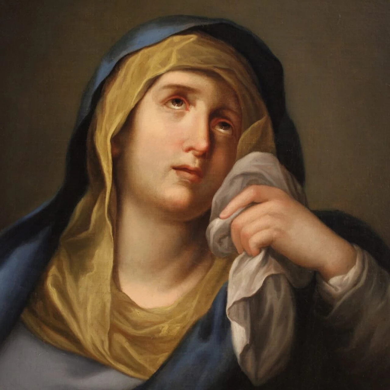 Painting of the Grieving Virgin, oil on canvas, second half of the 18th century 1359386