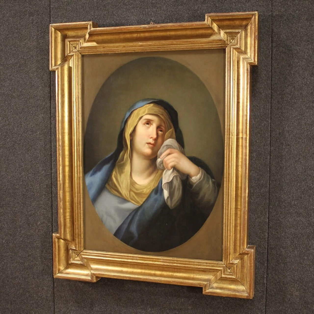 Painting of the Grieving Virgin, oil on canvas, second half of the 18th century 1359389