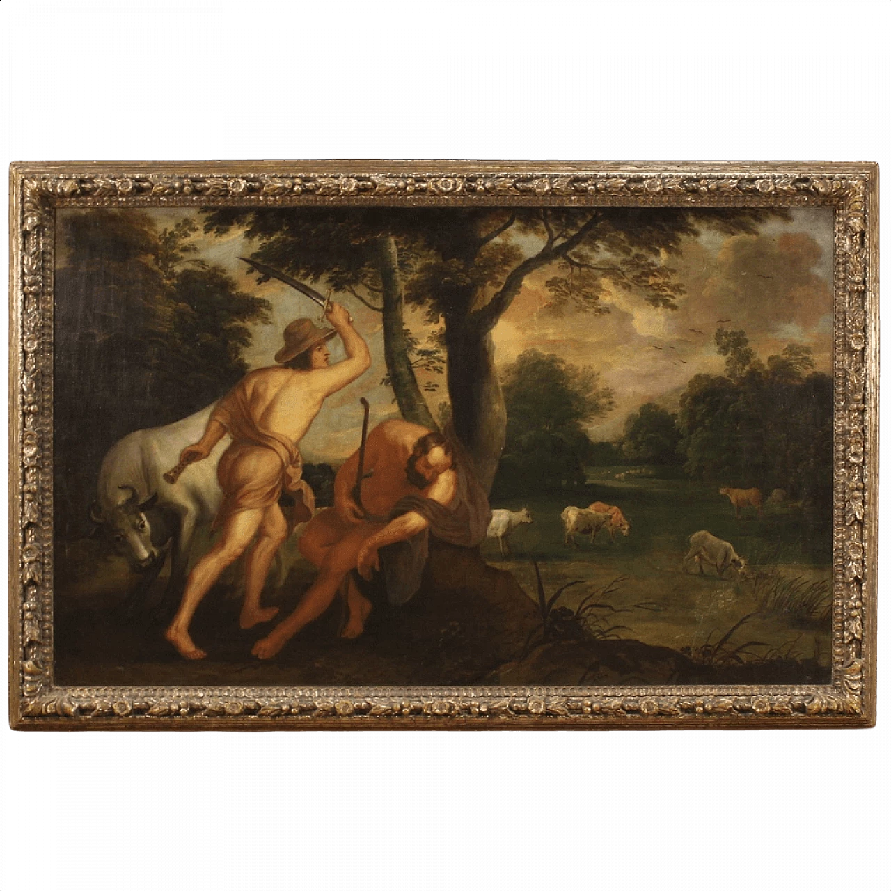 Mercury and Argos, Flemish painting oil on canvas, 17th century 1359409