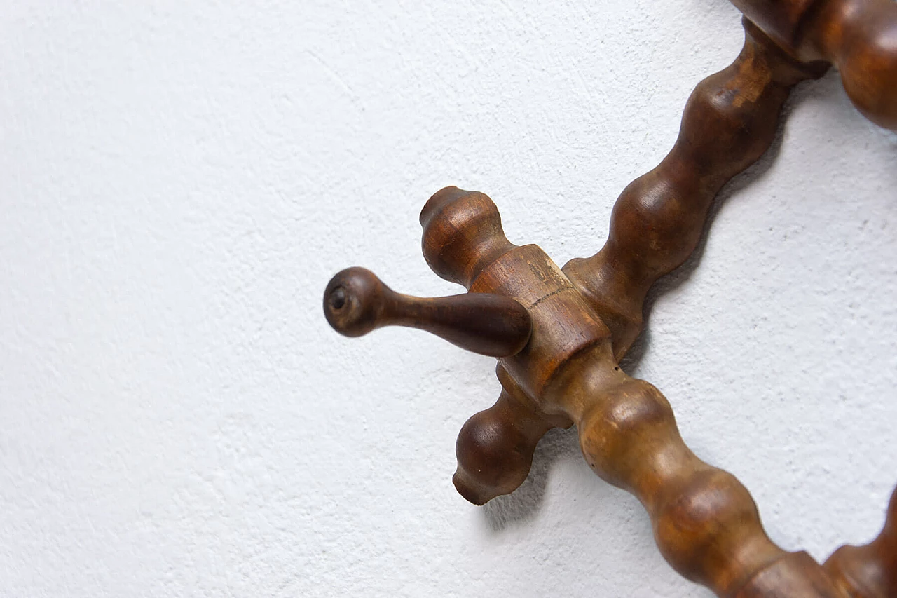 Appendiabiti da muro in faggio, anni '60 1359417