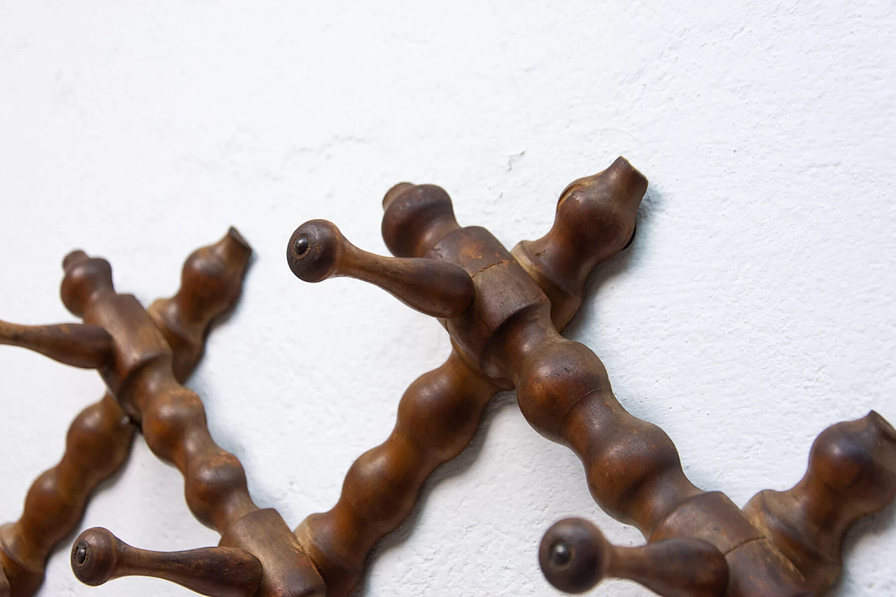 Appendiabiti da muro in faggio, anni '60 1359418