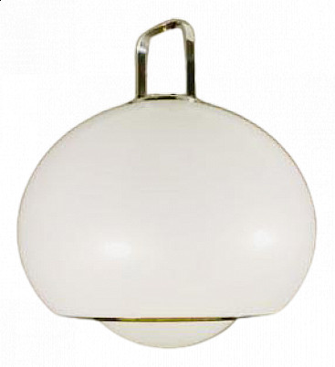 3010 Suspension lamp in aluminum and lucite by Massoni - Colombo for Harvey Guzzini, 70s