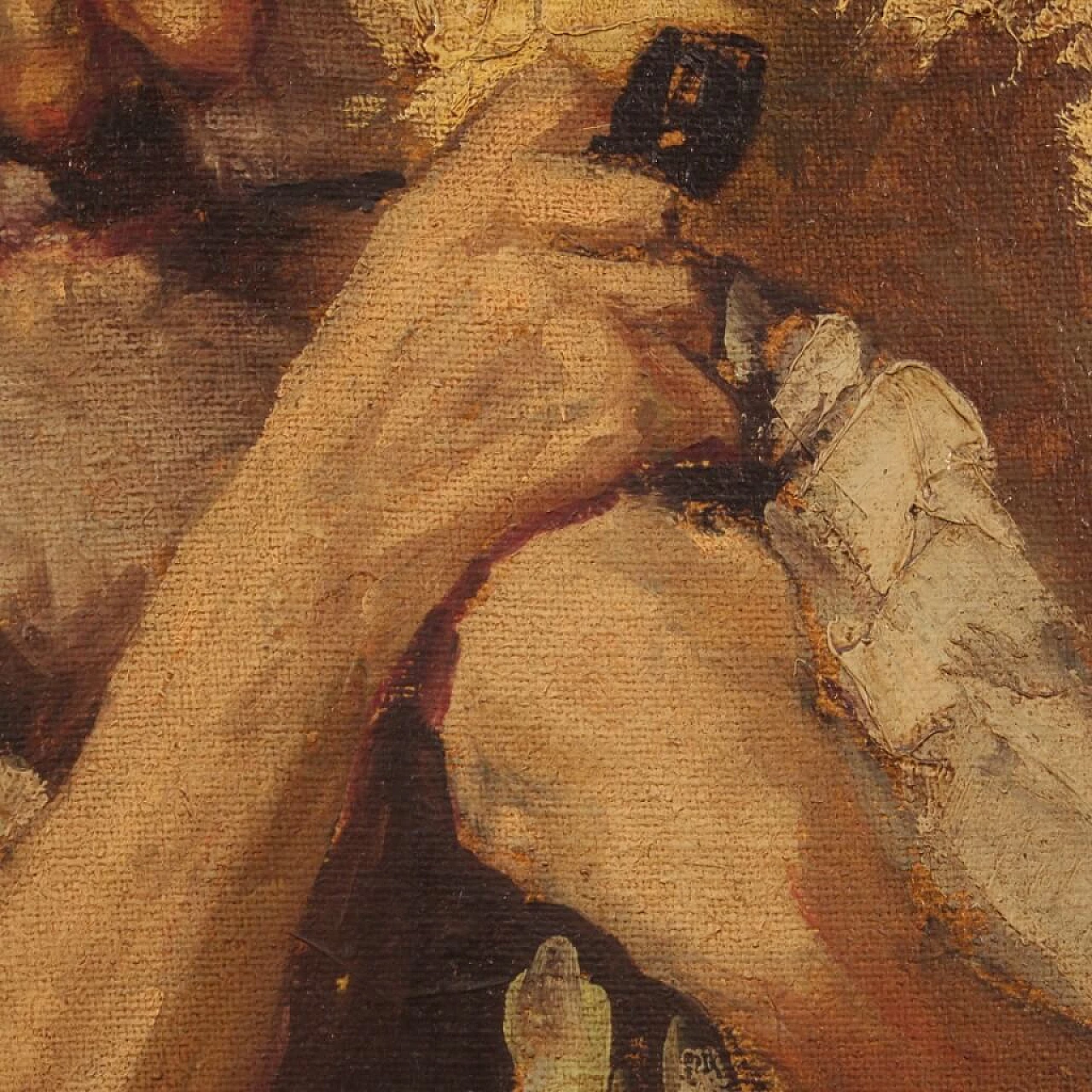 Ritratto di montanaro, dipinto a olio su tela 1360632