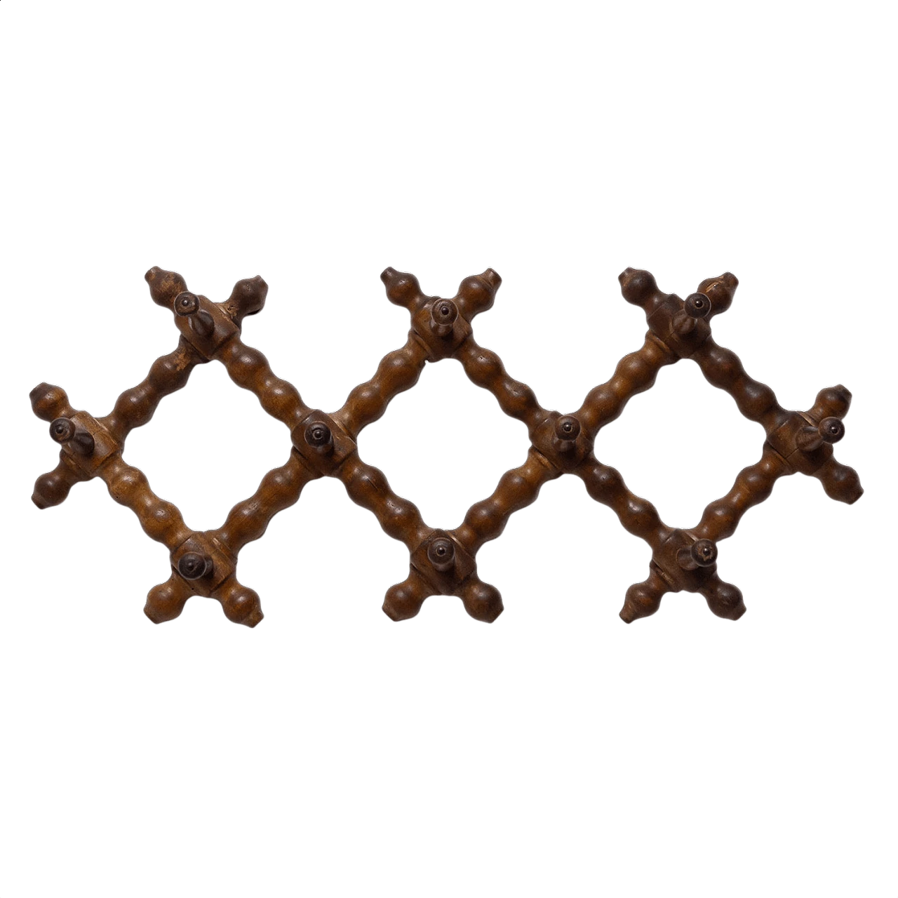 Appendiabiti da muro in faggio, anni '60 1360663