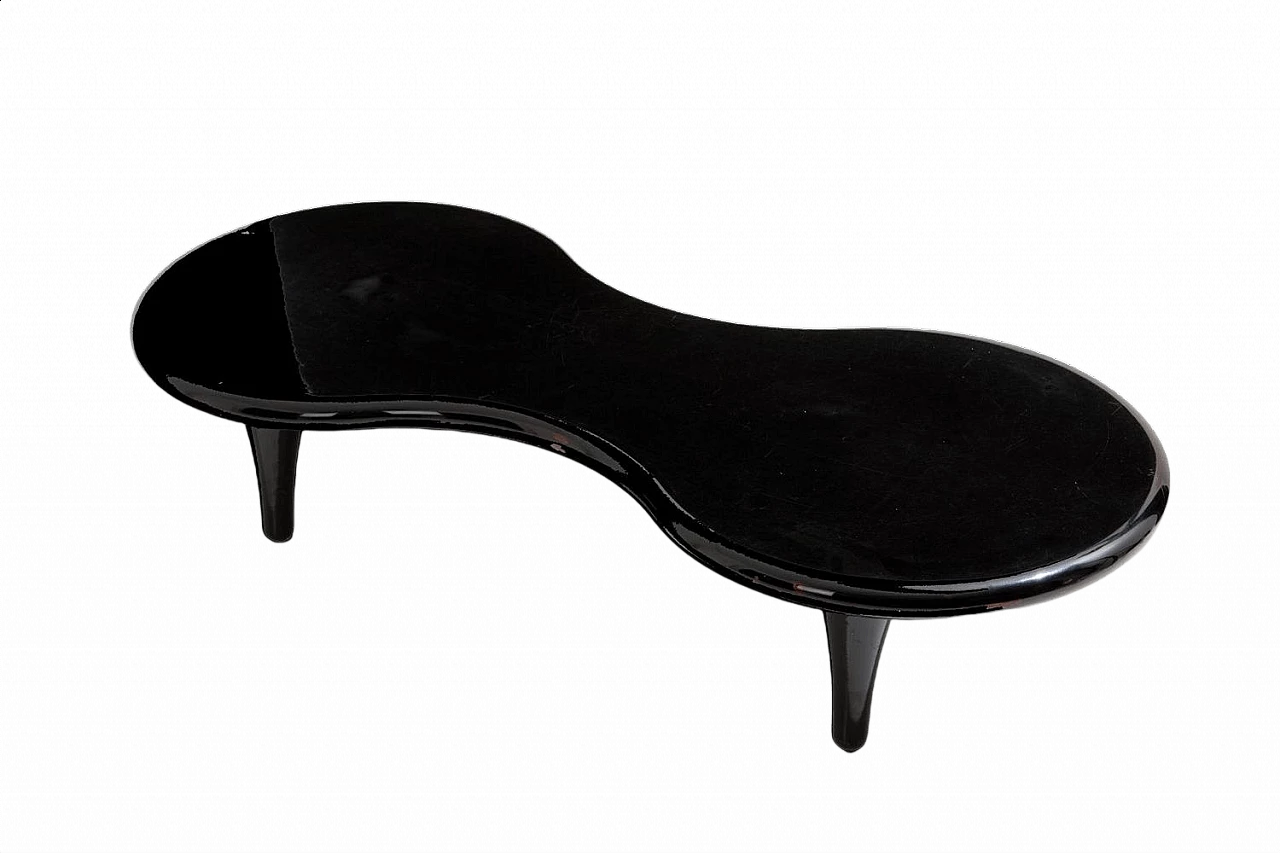 Orgone coffee table in black painted wood, fiberglass and poplar plywood by Marc Newson, 80s 1360688