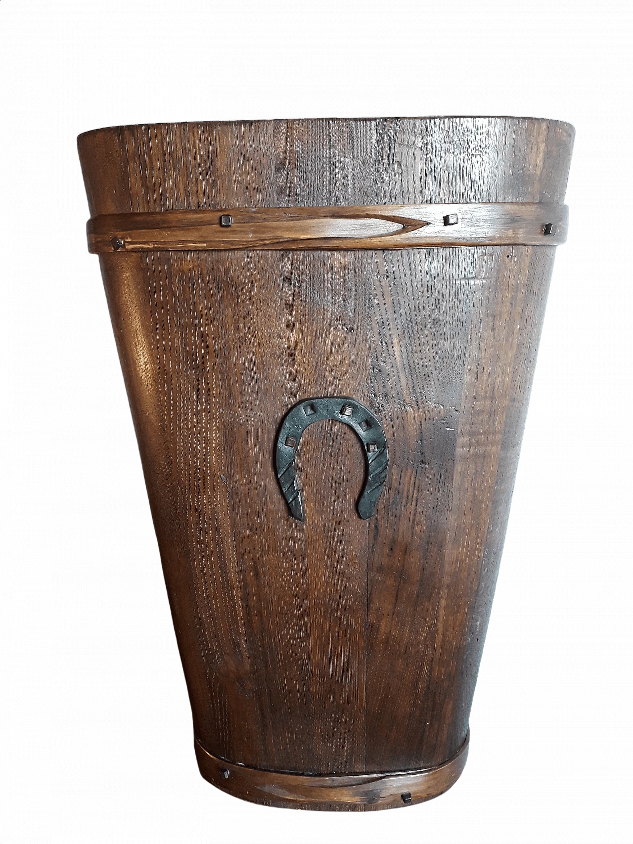 Rosewood umbrella stand with horseshoe, 1960s 1361275