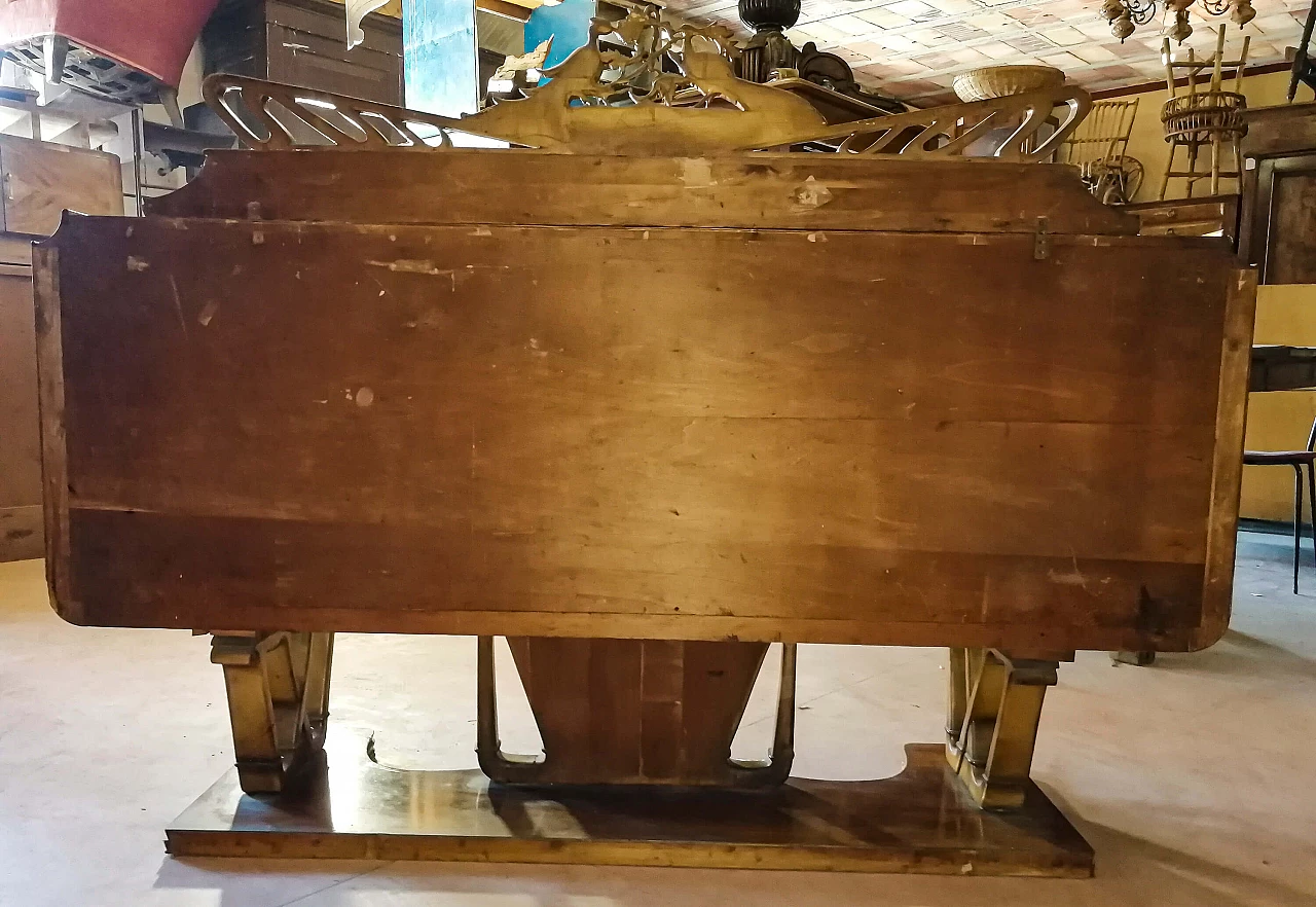 Art Deco sideboard with bar cabinet in walnut and maple, 20s 1361381