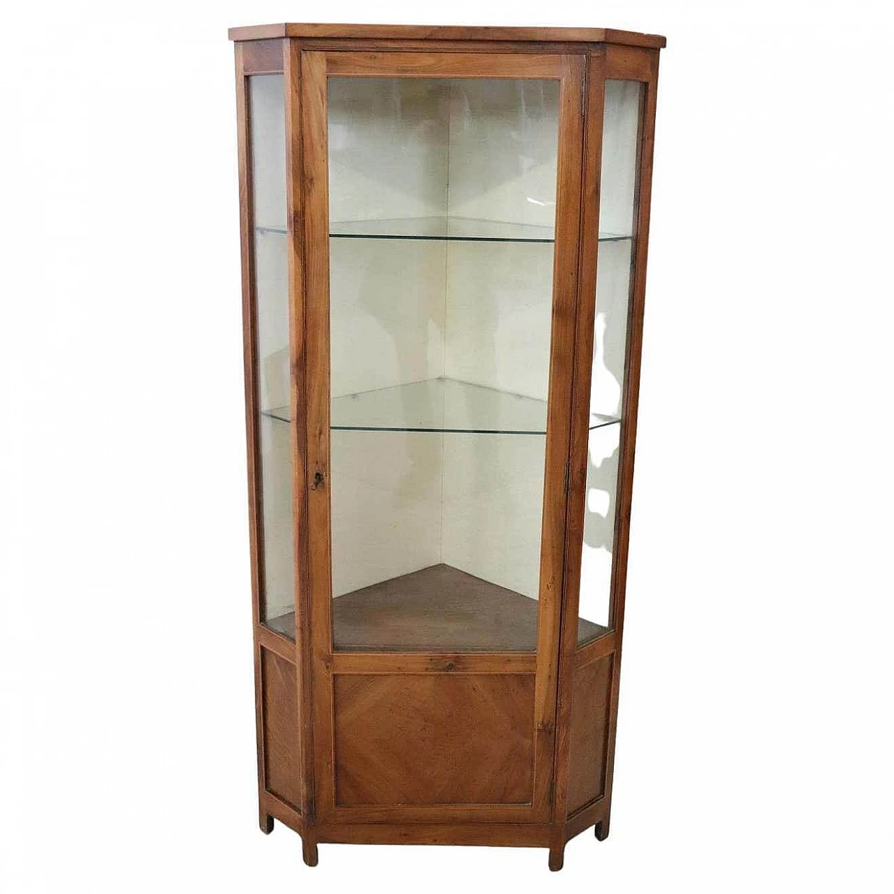 Inlaid walnut corner unit, early 20th century 1361893
