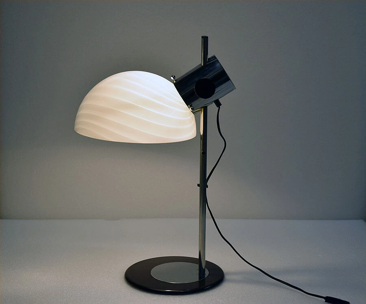 Zonca glass and metal table lamp, 1970s 1361973