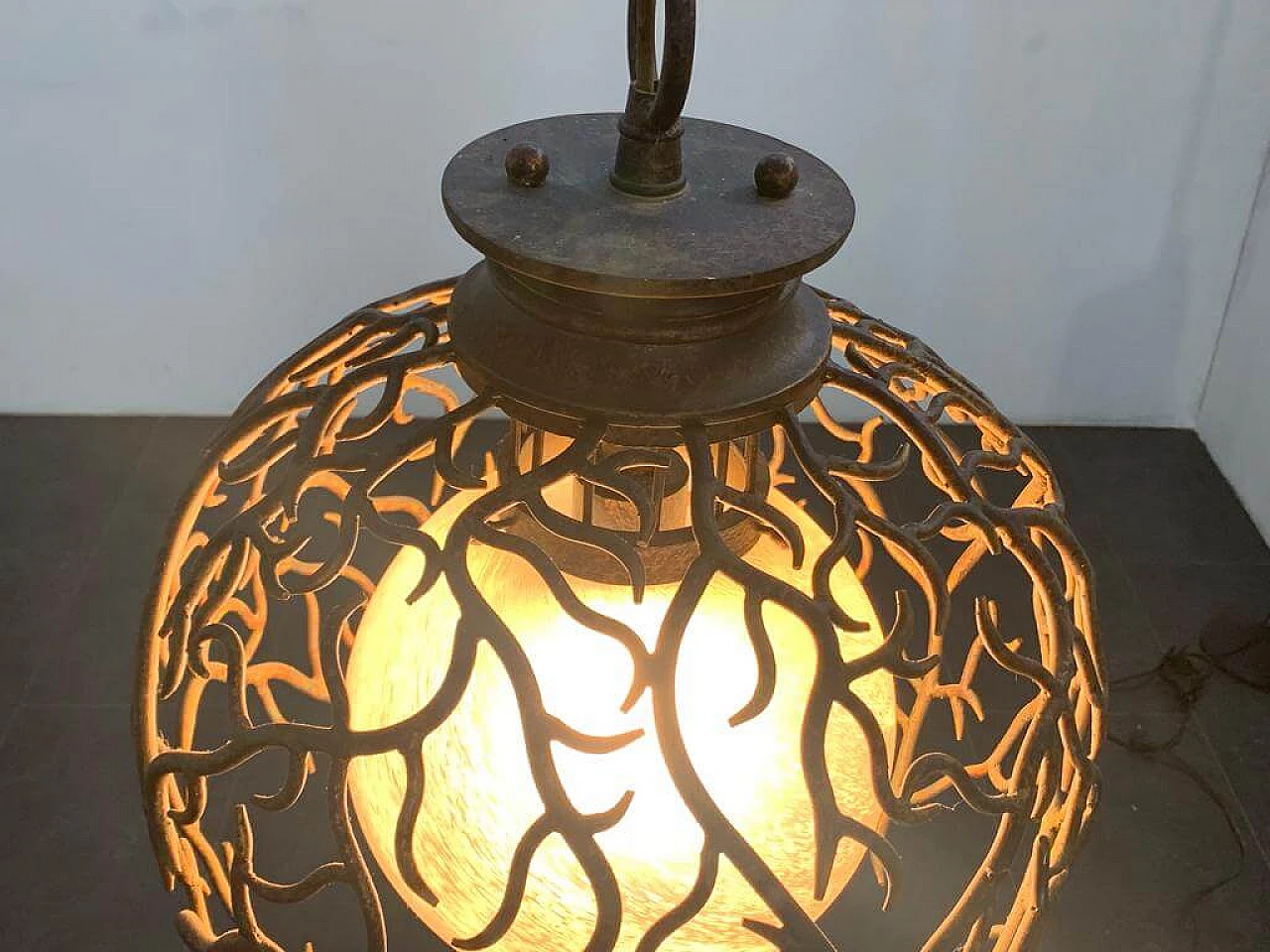 Gilded wrought iron pendant by Lam Lee Group, 1990 1362451