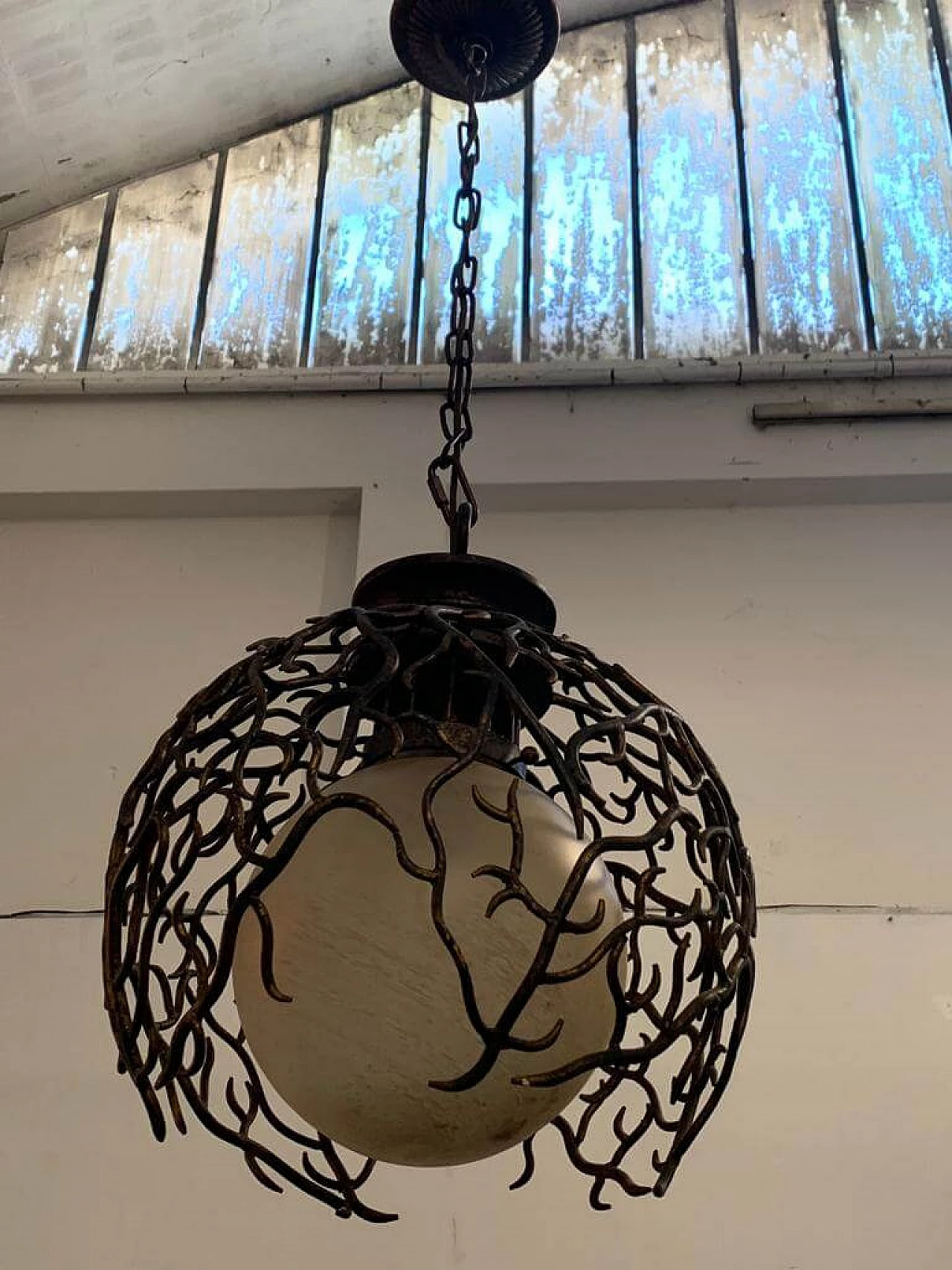 Gilded wrought iron pendant by Lam Lee Group, 1990 1362453