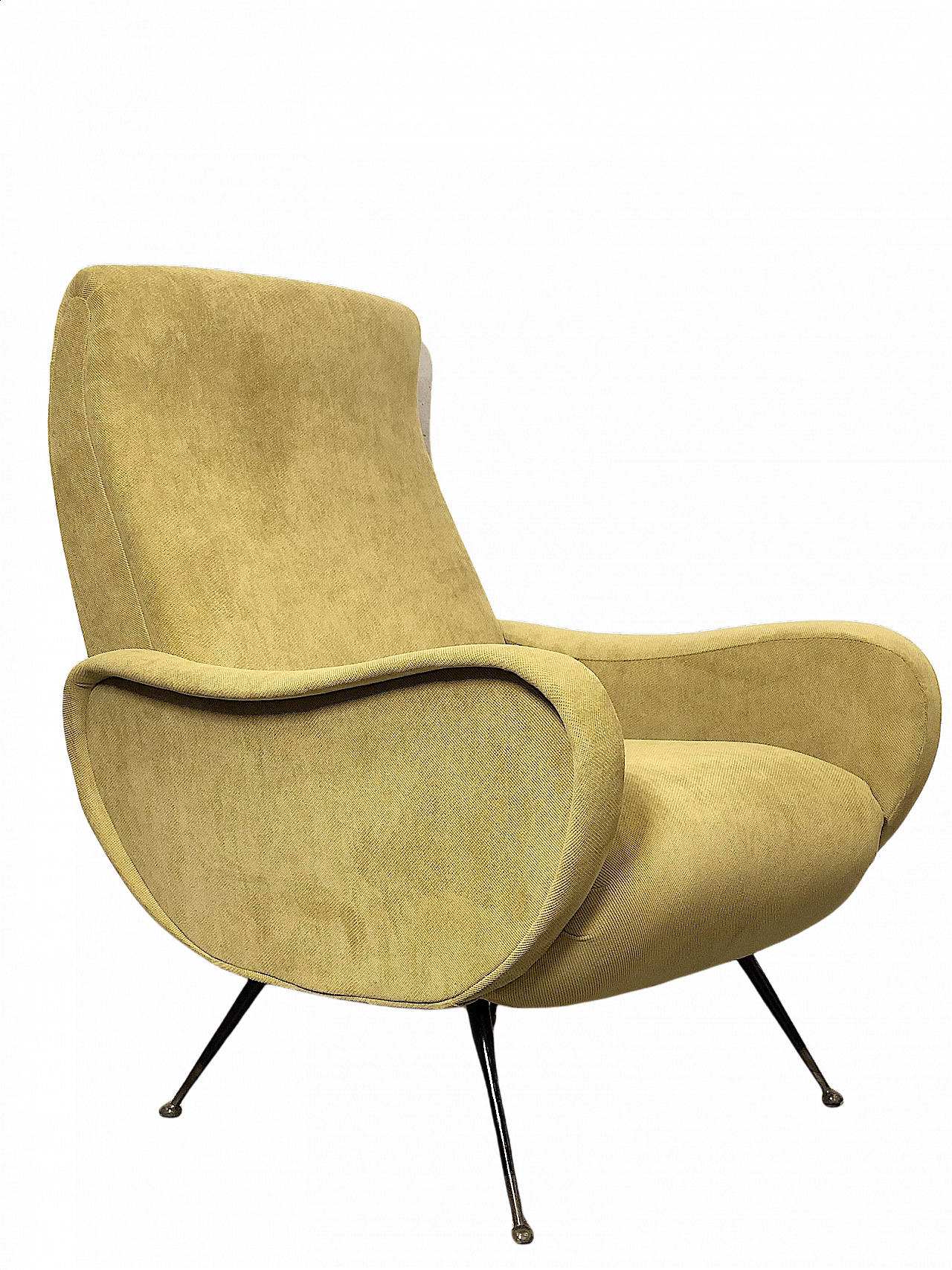 Yellow armchair in the style of Lady by Marco Zanuso, 1950s 1362557