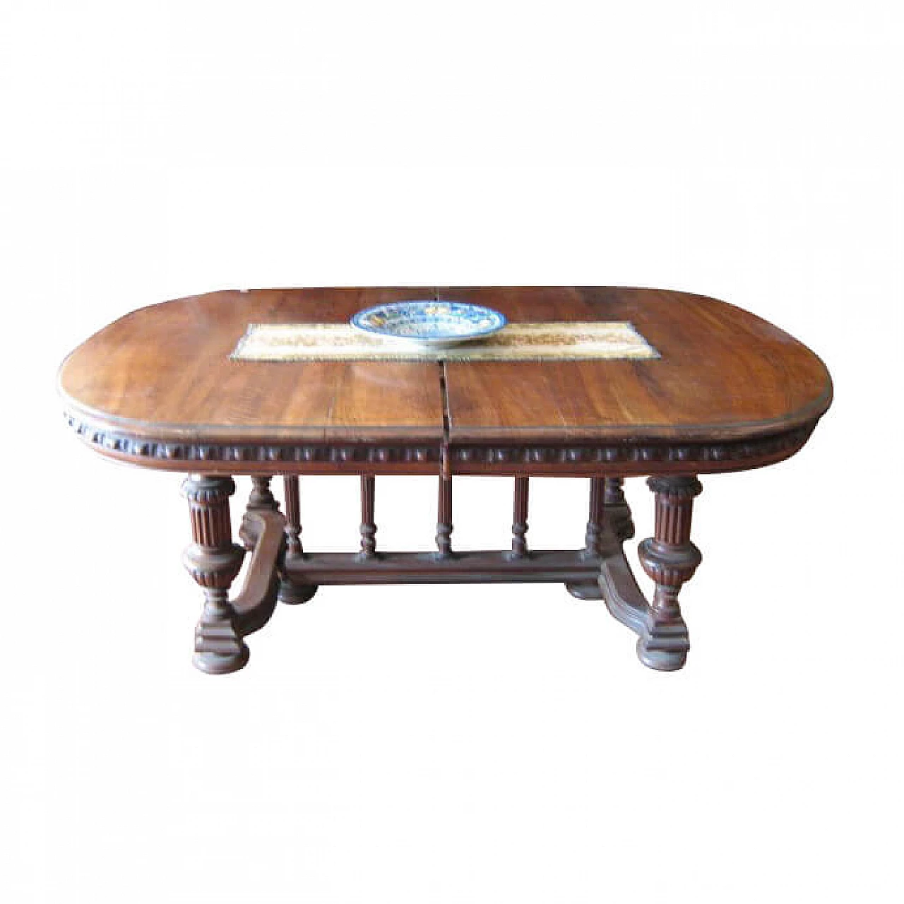Extending table in solid walnut, 19th century 1363217
