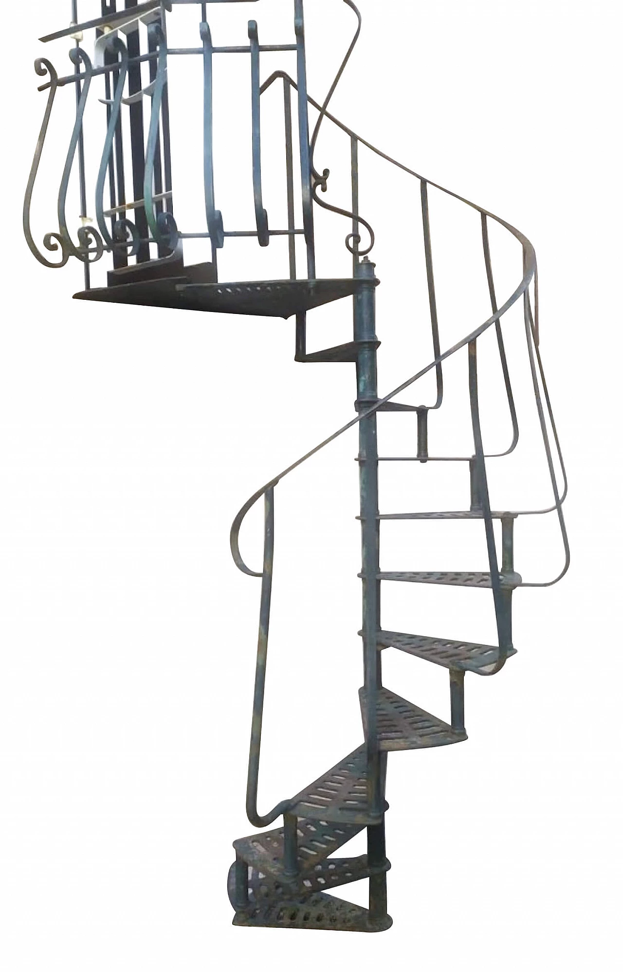 Scala a chiocciola Liberty in ferro, anni '10 1363248