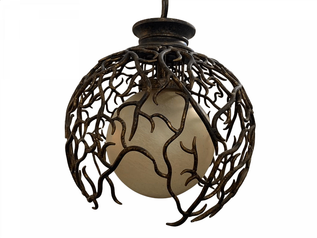 Gilded wrought iron pendant by Lam Lee Group, 1990 1363376