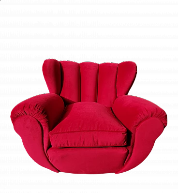 Velvet armchair, 40s