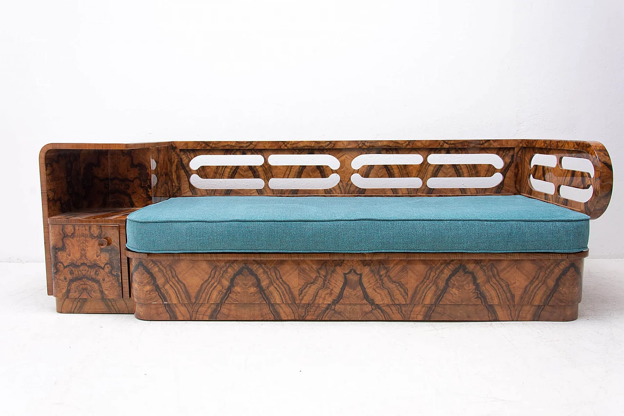 Walnut Art Deco sofa, 1930s 1363961