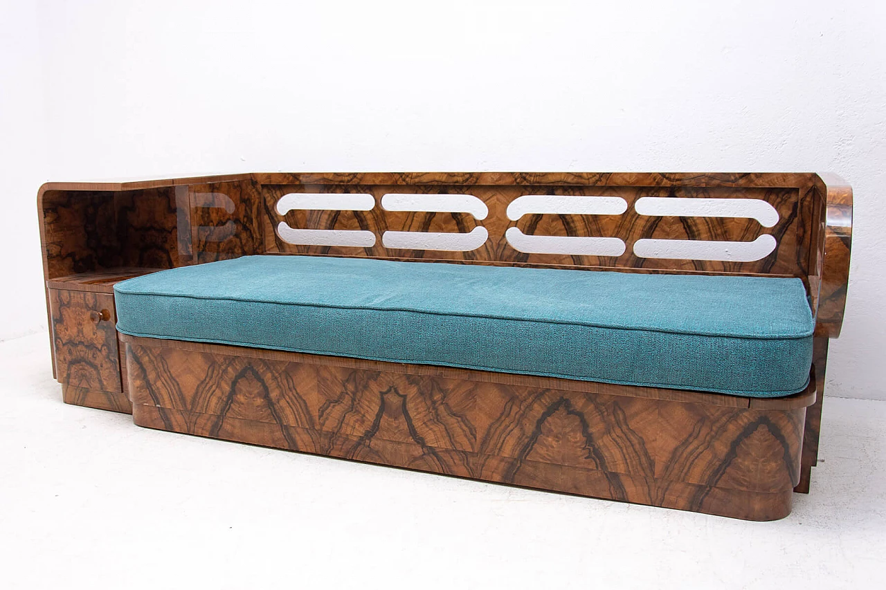 Walnut Art Deco sofa, 1930s 1363965