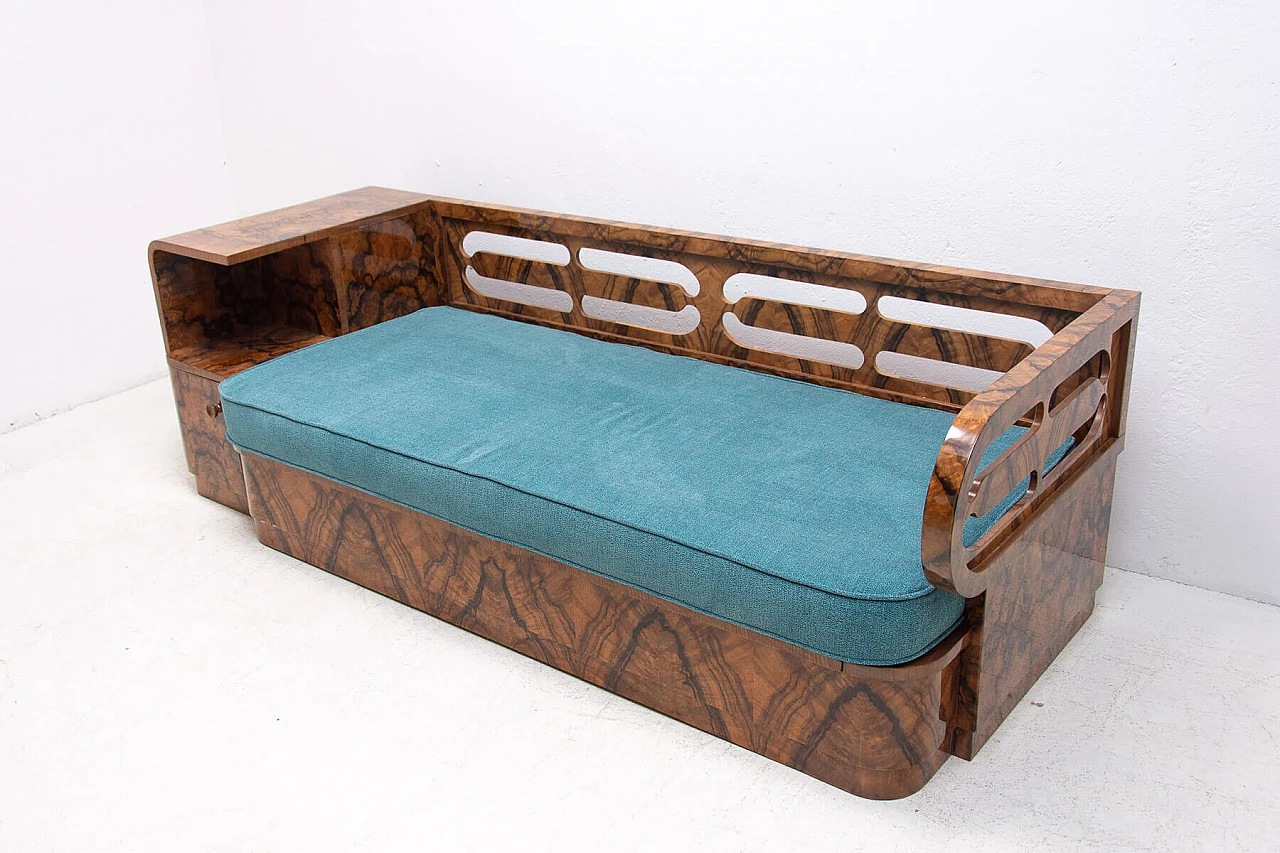 Walnut Art Deco sofa, 1930s 1363966