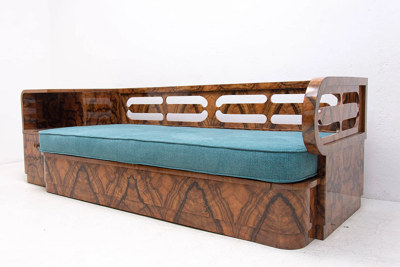 Walnut Art Deco sofa, 1930s 1363967