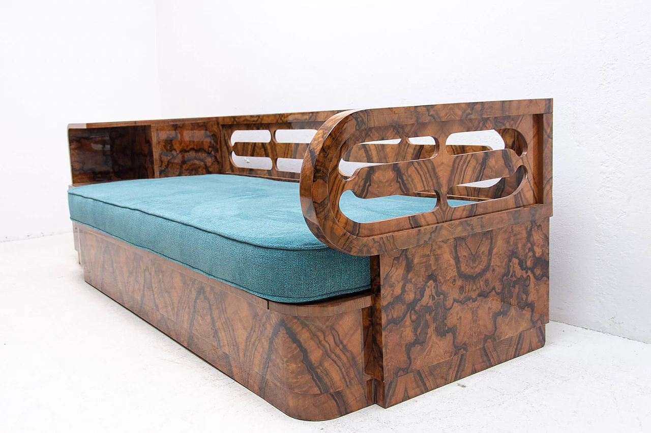 Walnut Art Deco sofa, 1930s 1363968